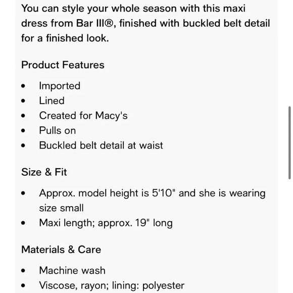 Bar III Women's Belted Pull-On Maxi Skirt in Size Small Created for Macy's - Picture 6 of 12